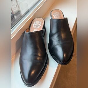Jeffrey Campbell Black Leather Mules
